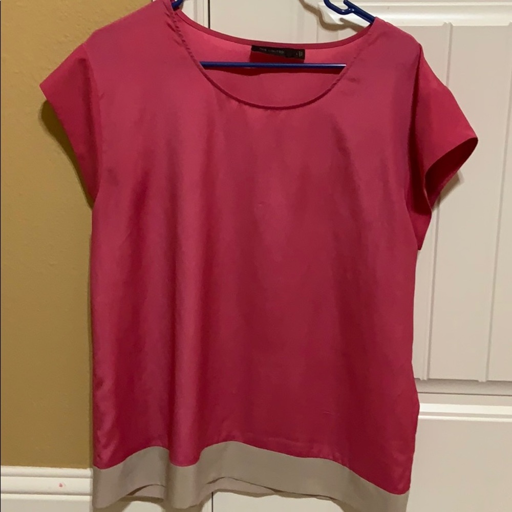 pink and beige top from The Limited